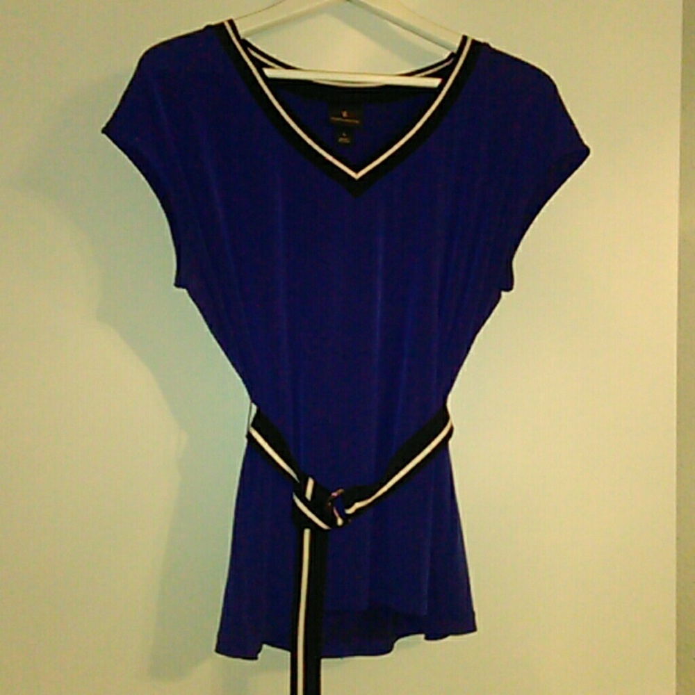Worthington Women's Belted Sleeveless LG Blouse